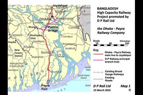 The memorandum gives DP Rail the exclusive right to develop plans to design, finance, build and operate the Dhaka - Payra railway.